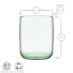 Pasabahce Aware Iconic Recycled Glass Tumblers - 280ml - Green - Pack of 4