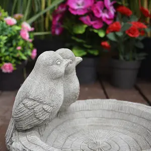 Floor level Stone Birdbath / Bird feeder