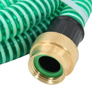 Berkfield Suction Hose with Brass Connectors 5 m 25 mm Green