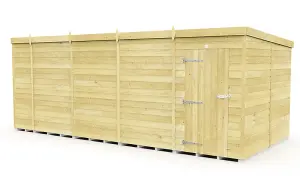 18 x 8 Feet Pent Shed - Single Door Without Windows - Wood - L231 x W533 x H201 cm