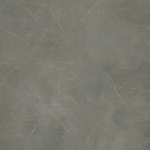 Grey Modern Marble Effect Anti-Slip Vinyl Flooring For Kitchen, Bathroom, 2.6mm Thick Vinyl Sheet-4m(13'1") X 4m(13'1")-16m²