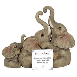 Elephant Family Ornament With Mini Sentiment Card