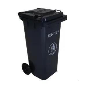 Charles Bentley Outdoor Household Waste Medium Rubbish 120 Litre Wheelie Bin