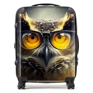 Owl Splashart Suitcase - Large