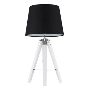 Hawarth Clipper 56cm Tripod Table Lamp White / Beige / No