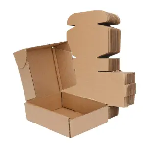 5 x Brown 10x7x3" Strong Single Wall Die Cut Packing Shipping Boxes