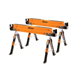 Vaunt Fully Adjustable Trestle Twin Pack Saw Horse Max Load Capacity 1,200kg