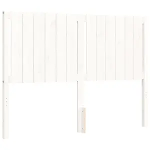 Berkfield Bed Frame with Headboard White 140x190 cm Solid Wood