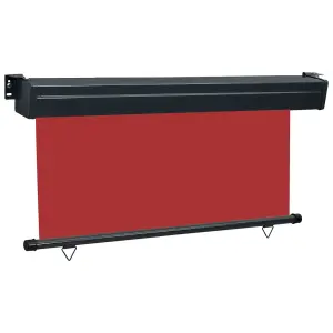 Berkfield Balcony Side Awning 160x250 cm Red