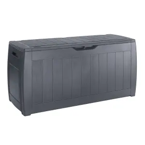 Keter Hollywood Anthracite 270L Garden storage box 537mm 1180mm