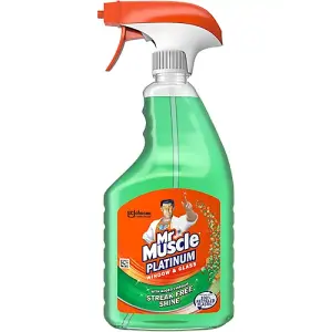 Mr Muscle Platinum Window & Glass Cleaner Trigger Spray, 750ml (Pack of 3)