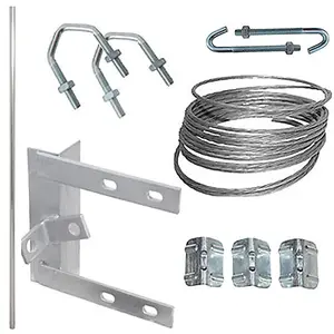 6 Inch Chimney Lashing Bracket & Pole Mast Kit TV Aerial Satellite Roof Mounting