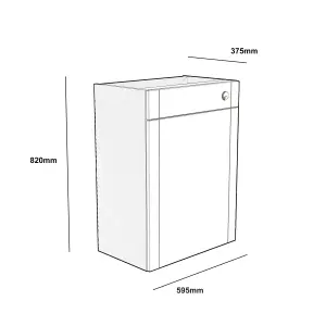 Ashford Matt Dusty grey Shaker Freestanding Toilet cabinet (H)820mm (W)595mm