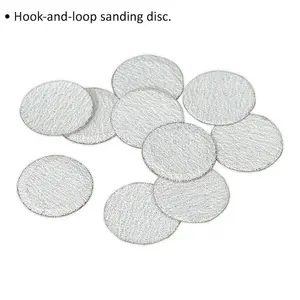 10 Pack of 75mm Hook and Loop Mini Sanding Discs - 60 Grit Aluminium Oxide Sheets for Precision Sanding