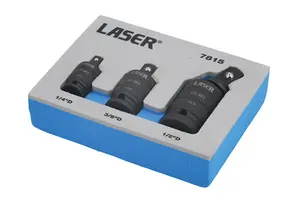 Laser Tools 7815 3pc Impact Universal Joint Set