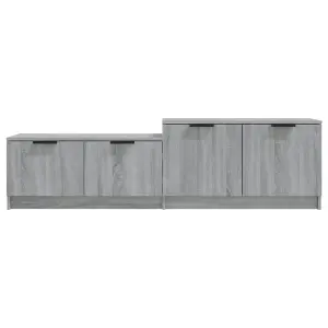 Berkfield TV Cabinet Grey Sonoma 158.5x36x45 cm Engineered Wood