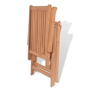 Berkfield Reclining Garden Chairs 2 pcs Solid Teak Wood