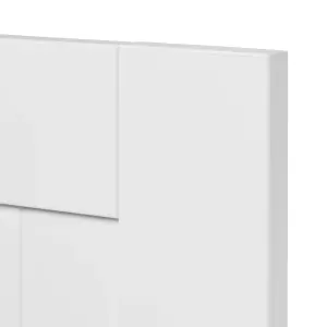 GoodHome Alpinia Tongue & groove Matt white Shaker Highline Cabinet door (W)450mm (H)715mm (T)18mm