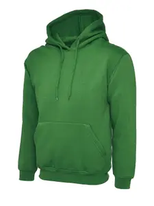 Uneek - Unisex Classic Hooded Sweatshirt/Jumper  - 50% Polyester 50% Cotton - Kelly Green - Size 3XL