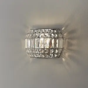 GoodHome Digya Contemporary Chrome effect Wall light