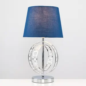 Babb Metal Table Lamp Blue / No