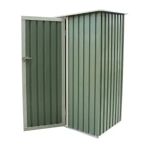 Charles Bentley 4.7ft x 3ft Metal Storage Shed Chest Small Green Roof Door Apex