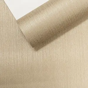 Gold Shimmer Vinyl Wallpaper Metallic Plain Fashion For Walls Erismann 10004-30