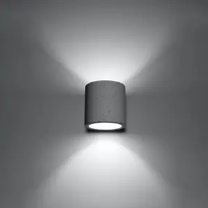 Orbis Concrete Grey 1 Light Classic Wall Light