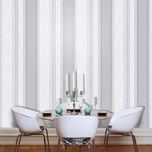 Synergy Stripe Wallpaper Dove Grey Vymura M0853