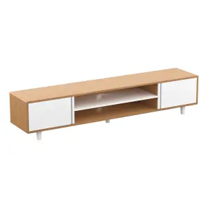 AVF Harbour Extra Wide 2m TV Stand Light Wood and White