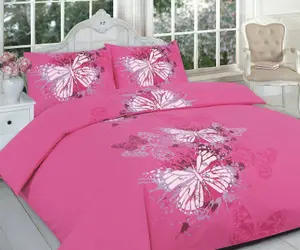 Luxuries Design Butterfly Printed Duvet Cover + Pillow Case Bed Set All Sizes