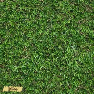 High Density Artificial Grass 25mm Pile Height, Natural Looking, Lawn Garden Fake Turf - 4m x 1m Green Roll