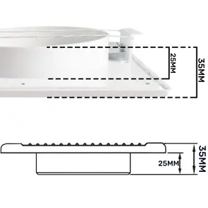 White Air Vent Grille/duct covers with Fly Screen / Anti-Insect Mesh,no screws visible-separate backplate (round 150mm x150mm)