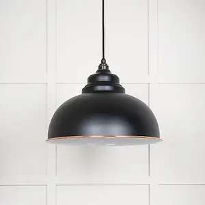 White Gloss Harborne Pendant in Elan Black