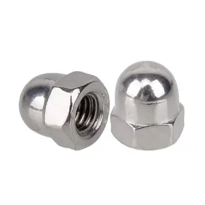 25 x Metric Hexagonal M8 Dome Nuts, Standard Pitch,