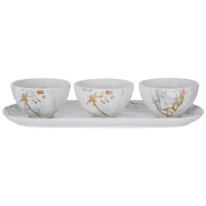 Maison by Premier Marble Luxe 4 Piece Tapas Set