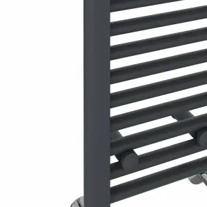 Right Radiators 1200x300 mm Straight Heated Towel Rail Radiator Bathroom Ladder Warmer Anthracite