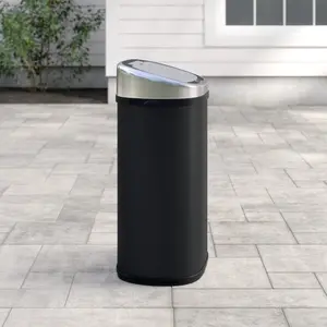 Steel Motion Sensor Rubbish Bin - 58L Black