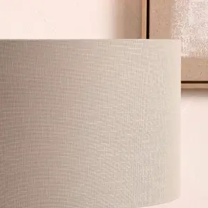 50cm Grey Linen Drum Lamp Shade For Table And Floor Lamps