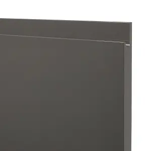 GoodHome Garcinia Integrated handle Gloss anthracite Tall appliance Cabinet door (W)600mm (H)867mm (T)19mm