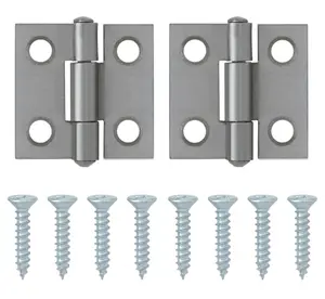 Steel Butt Door hinge NO83 (L)25mm (W)25mm, Pack of 2