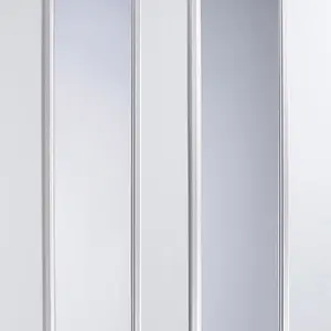 4 panel Glazed White Internal Door, (H)1981mm (W)762mm (T)35mm