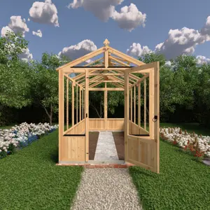 Shire Holkham 12x6 Wooden Apex Greenhouse