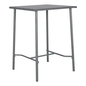 GoodHome Lithari Grey Metal 2 seater Square Cocktail table