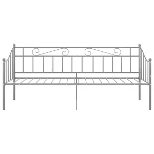 Berkfield Sofa Bed Frame Grey Metal 90x200 cm