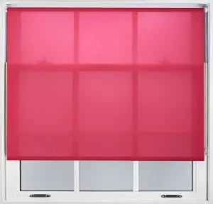 FURNISHED Daylight Roller Blinds - Fuchsia Pink Trimmable Blind for Windows and Doors (W)195cm (L)165cm