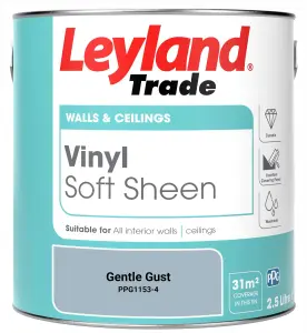 Leyland Trade Vinyl Soft Sheen Walls & Ceilings Emulsion Paint Gentle Gust (PPG1153-4) - 2.5L