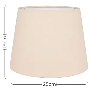 ValueLights Aspen Modern Tapered Table Floor Lamp Light Shade with Beige Fabric Finish