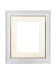 Scandi White Speckled Frame with Ivory Mount for Image Size 14 x 11 Inch