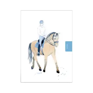 Deckled Edge Working Horse Notebook White/Brown/Blue (A6)